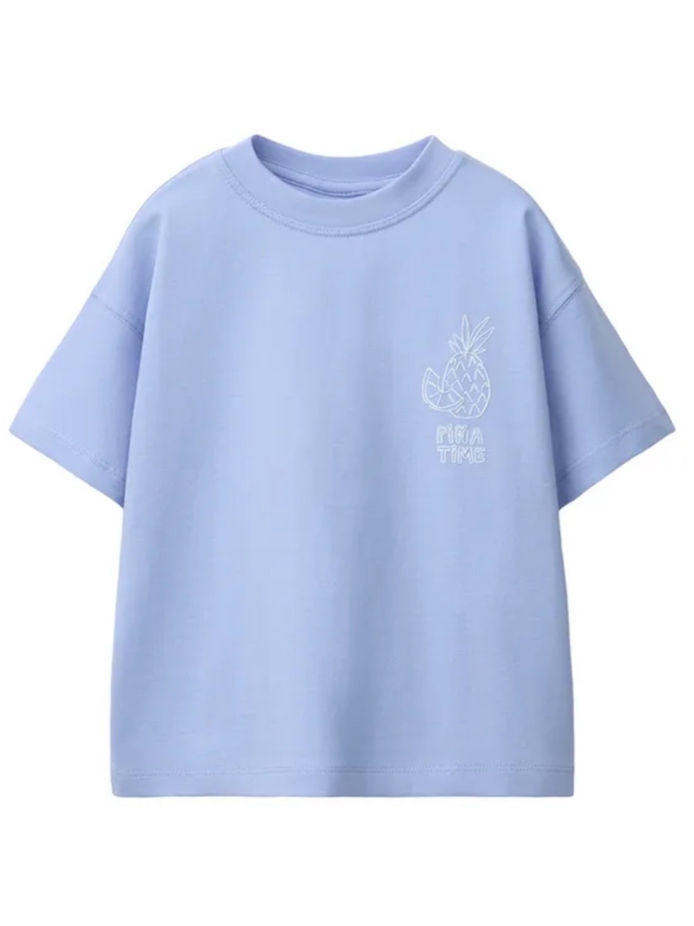 Zara Kids Boys 3T Blue Piña Time Pineapple Graphic T-Shirt